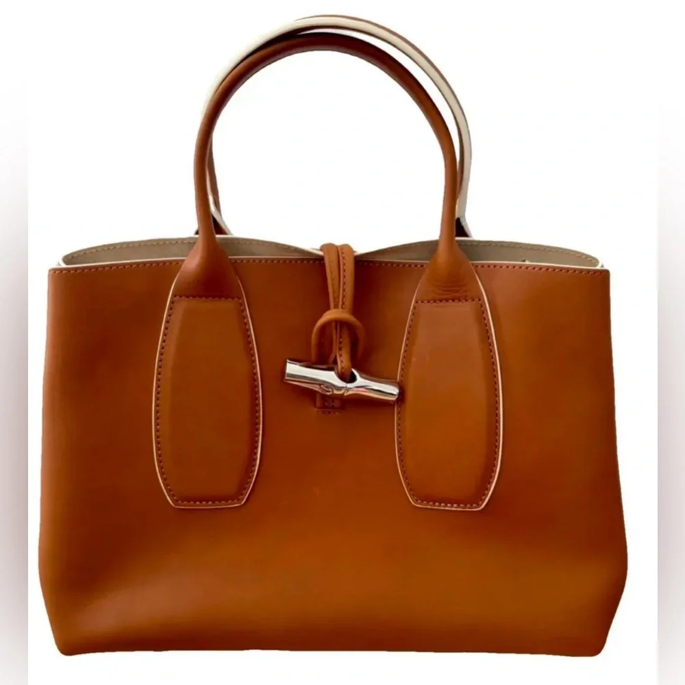 Longchamp Le Roseau leather handbag NWOT - Picture 4 of 16